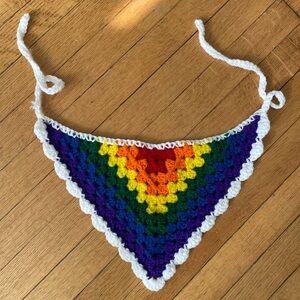 Rainbow Pride Crocheted Bandana